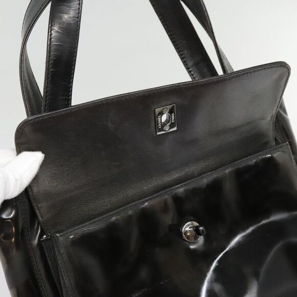 Chanel Coco Mark Black Patent Leather Tote Bag (Pre-Owned) - Picture 14 of 16